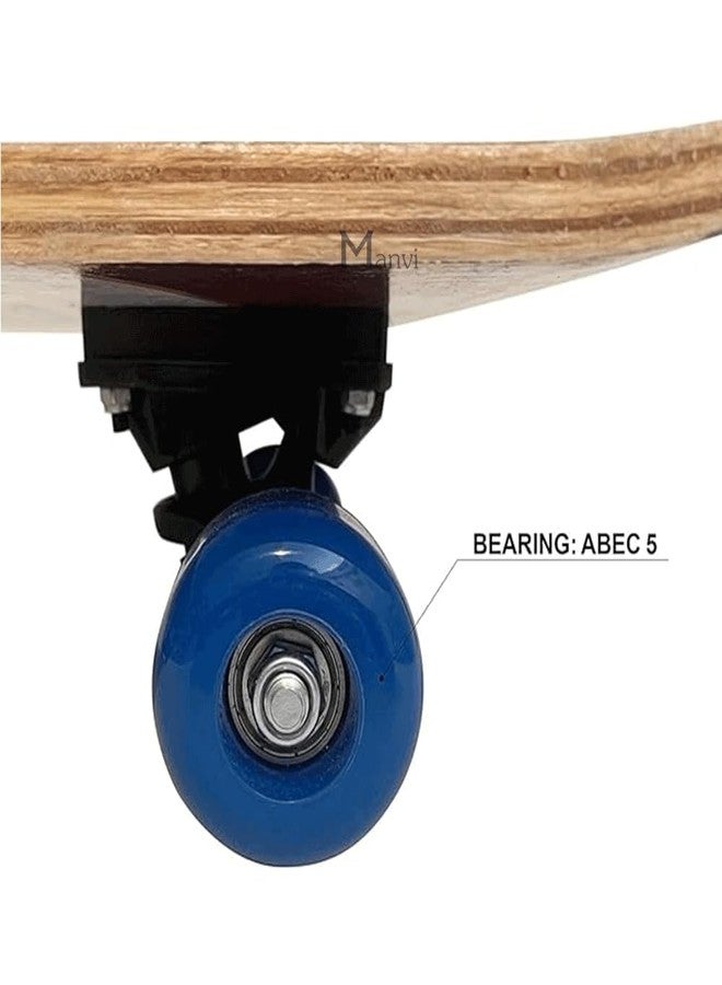 MANVI Skateboard for Kids, Multi Theme Wooden 24inch Skateboard with 4 Wheels, 7 Layer Plywood Deck Standard Skate Boards for Boys Girls Beginners Teens Adult - Image 4
